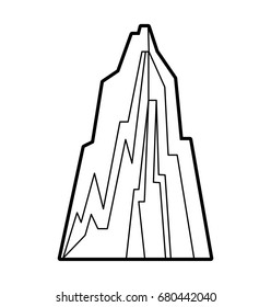 big mountains isolated icon
