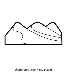 big mountains isolated icon