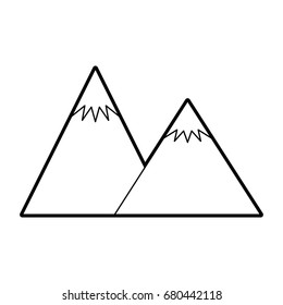 big mountains isolated icon