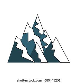 big mountains isolated icon