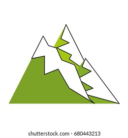 big mountains isolated icon