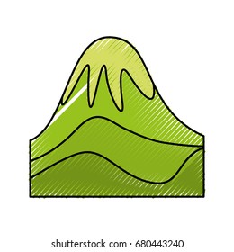 big mountains isolated icon