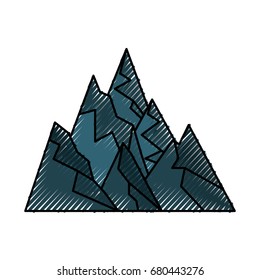 big mountains isolated icon
