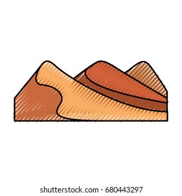big mountains isolated icon