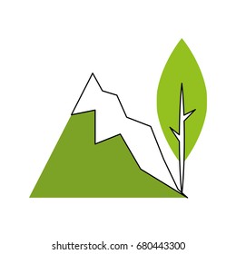 big mountains isolated icon
