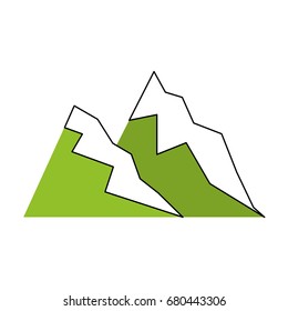 big mountains isolated icon