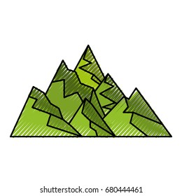 big mountains isolated icon