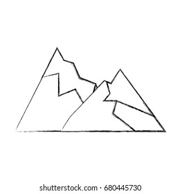 big mountains isolated icon