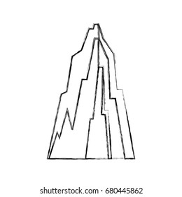 big mountains isolated icon