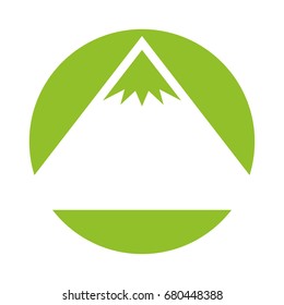 big mountains isolated icon