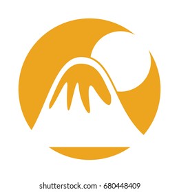 big mountains isolated icon