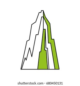 big mountains isolated icon