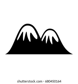 big mountains isolated icon