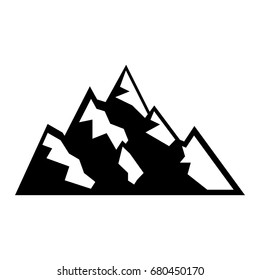 big mountains isolated icon