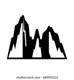 big mountains isolated icon