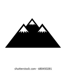 big mountains isolated icon