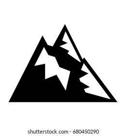 big mountains isolated icon