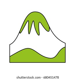 big mountains isolated icon