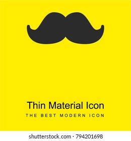 Big Moustache bright yellow material minimal icon or logo design