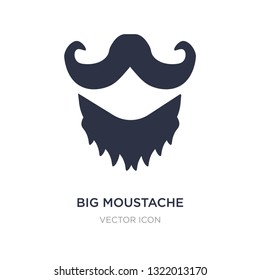 big moustache icon on white background. Simple element illustration from Beauty concept. big moustache sign icon symbol design.
