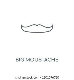 Big Moustache linear icon. Big Moustache concept stroke symbol design. Thin graphic elements vector illustration, outline pattern on a white background, eps 10.