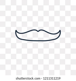Big Moustache vector outline icon isolated on transparent background, high quality linear Big Moustache transparency concept can be used web and mobile