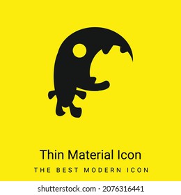 Big Mouth Monster Minimal Bright Yellow Material Icon