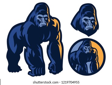 Big Muscle Body Of Gorilla Mascot