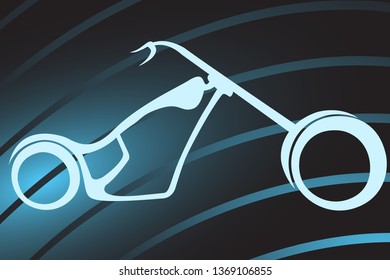 big muscle chopper design, abstract vector art illustration