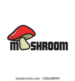 big mushroom logo vector illustration