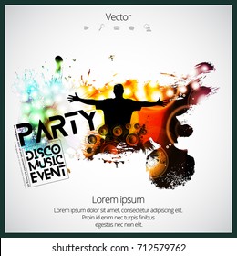 Big music event. Background for poster or banner
