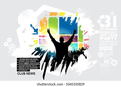 Big music event. Background ready for poster or banner