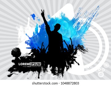 Big music event. Background ready for poster or banner