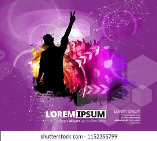 Big music event. Background ready for poster or banner