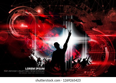 Big music event. Background ready for poster or banner