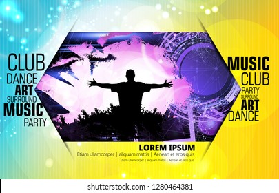 Big music event. Background ready for poster or banner
