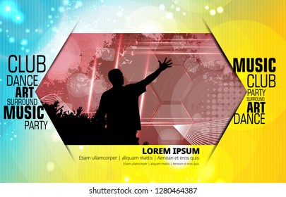 Big music event. Background ready for poster or banner

