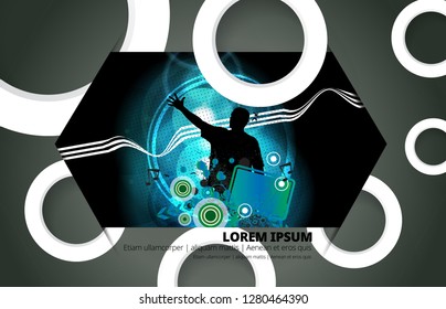 Big music event. Background ready for poster or banner
