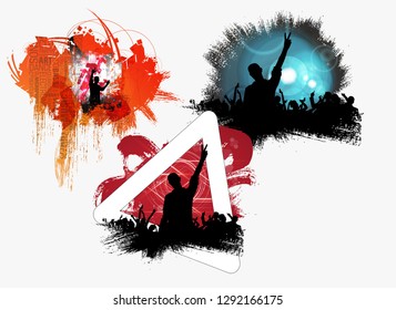 Big music event. Background ready for poster or banner