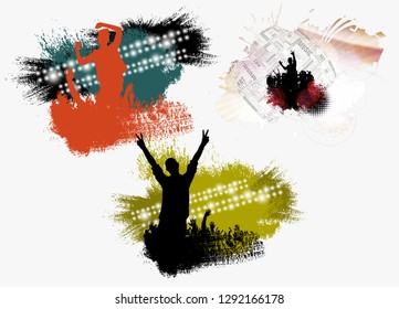 Big music event. Background ready for poster or banner
