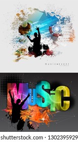 Big music event. Background ready for poster or banner