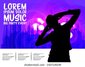 Big music event. Background ready for poster or banner