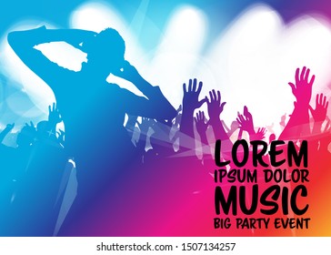 Big music event. Background ready for poster or banner