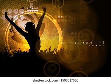 Big music event. Background ready for poster or banner