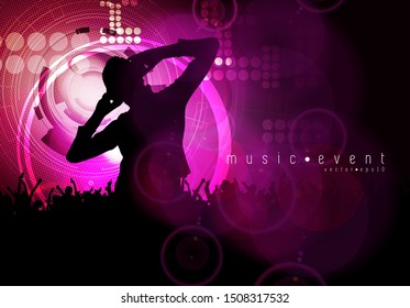 Big music event. Background ready for poster or banner