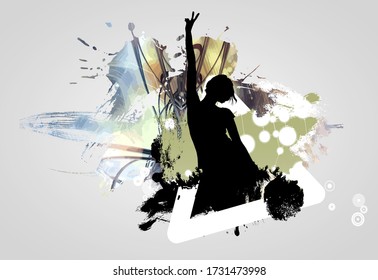 Große Musikveranstaltung. Hintergrund für Poster oder Banner