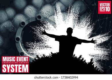 Big music event. Background ready for poster or banner