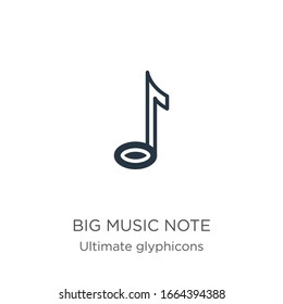 Big music note icon vector. Trendy flat big music note icon from ultimate glyphicons collection isolated on white background. Vector illustration can be used for web and mobile graphic design, logo, 