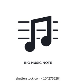 big music note isolated icon. simple element illustration from ultimate glyphicons concept icons. 