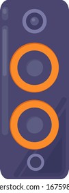 Big music speaker, illustration, vector on white background.